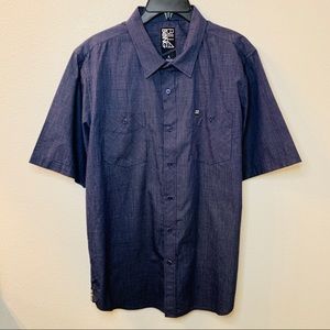 BILLABONG Short Sleeve Shirt NAVY BLUE Men’s SZ XL